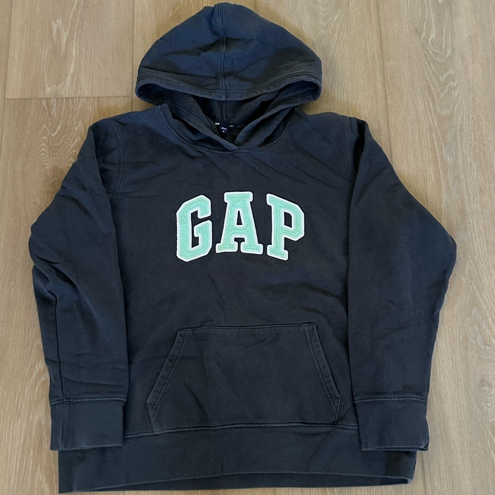 GAP Gray Fleece Pullover Hoodie